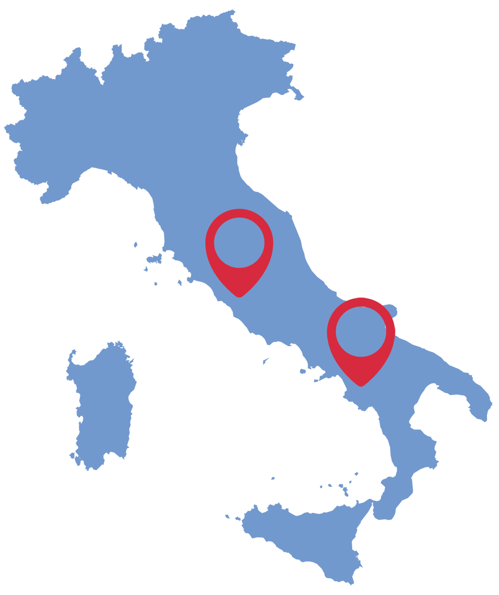 italy map mark